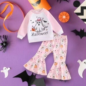 Adorable Pink Ghost Halloween Outfit for Kids